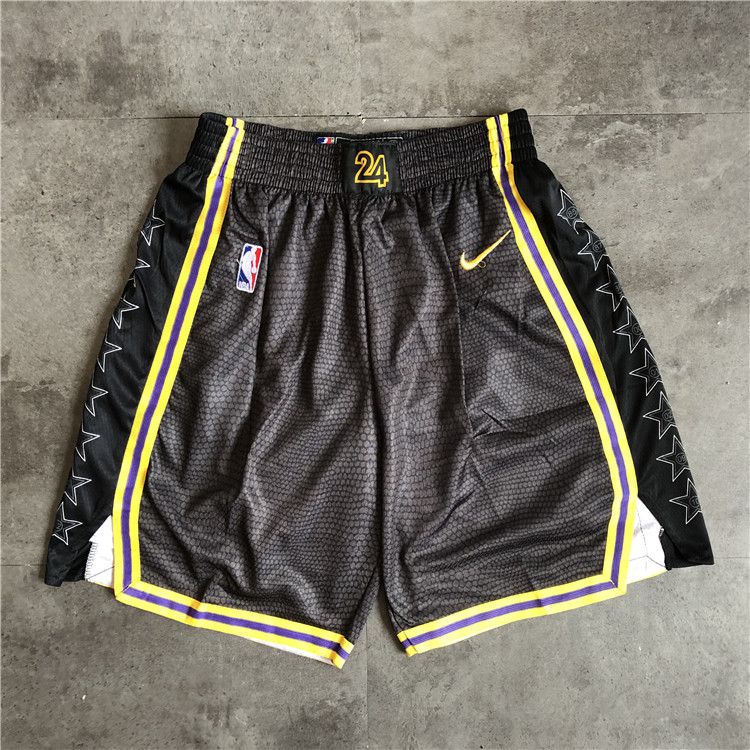 Men NBA Los Angeles Lakers Black Nike Shorts 04161->los angeles lakers->NBA Jersey